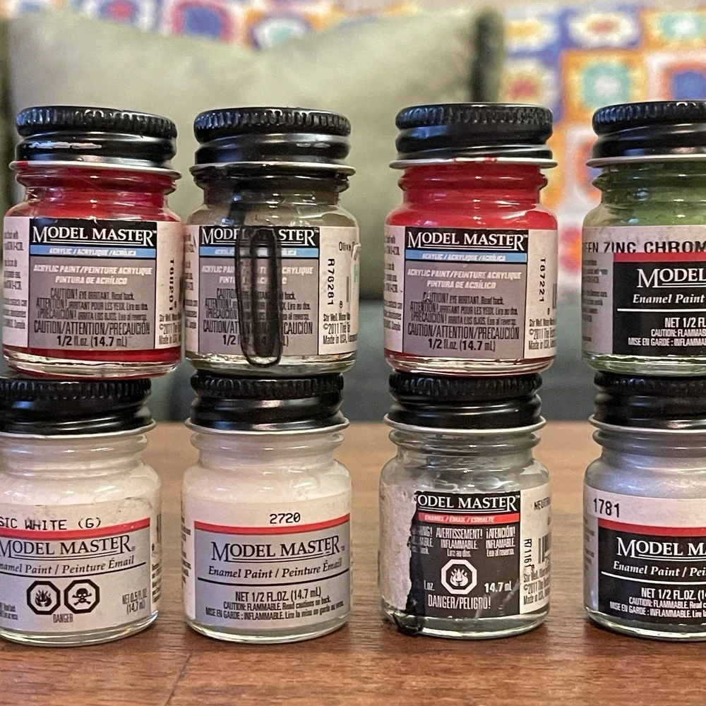 13 MODEL MASTER Acrylic/enamel Paint Lot 1/2‎ FL OZ UNTESTED